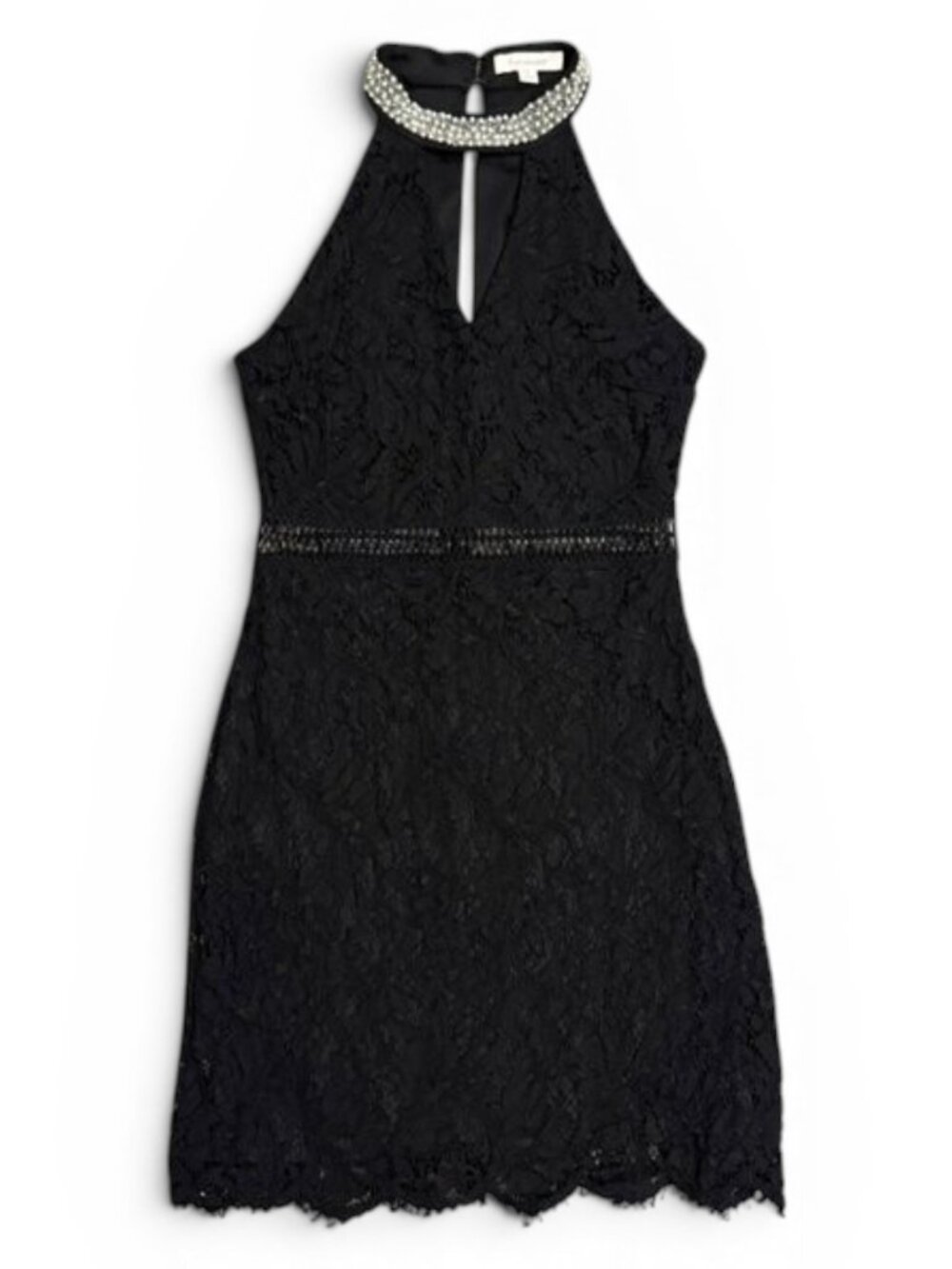 Francesca's Little Black Lace Mini Dress Women's M Cocktail Party Halter